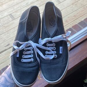 Vans Black and White Canvas Shoes